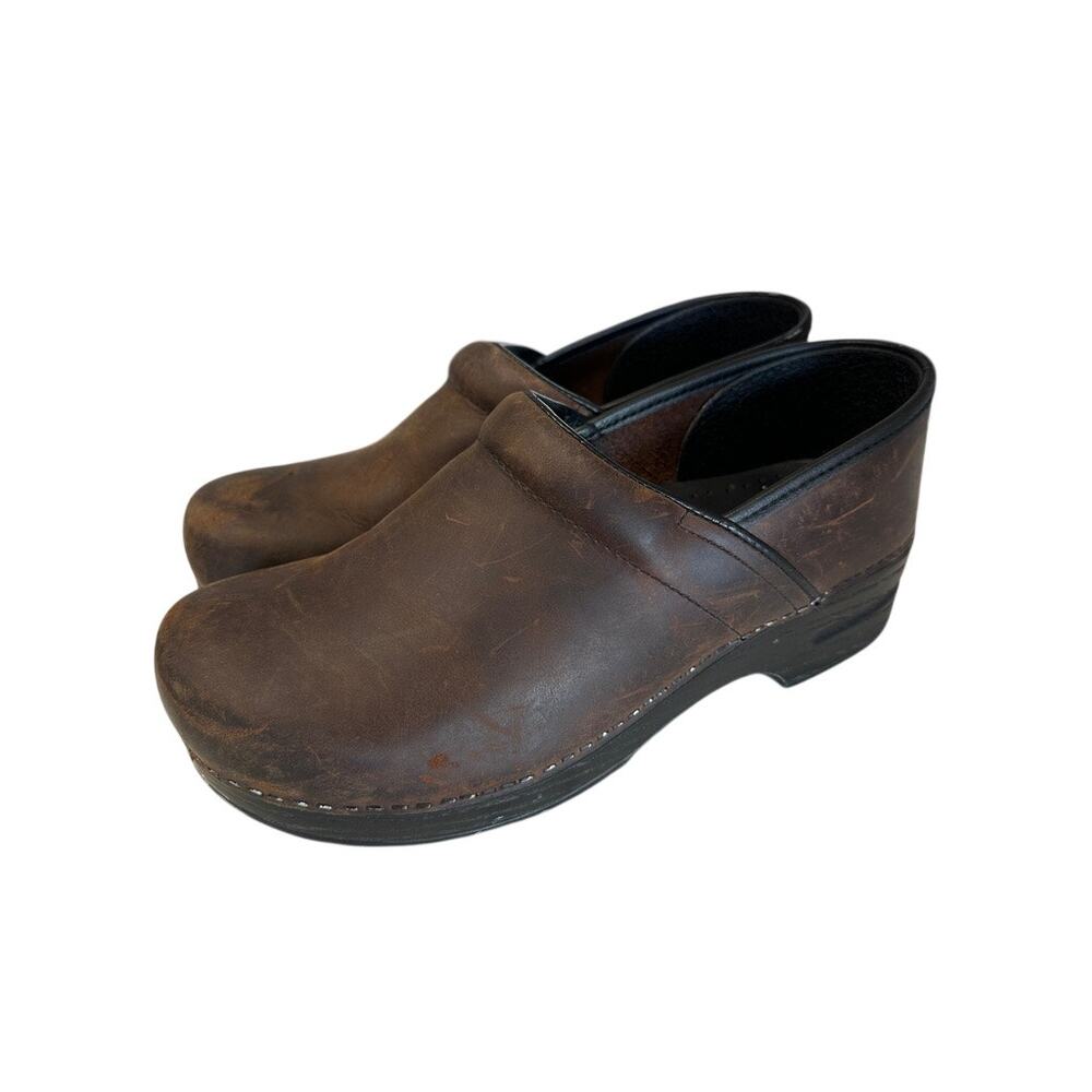 Dansko Professional Antique Brown Oiled Leather Clog EU 42 Mens 9 Womens 11.5-12